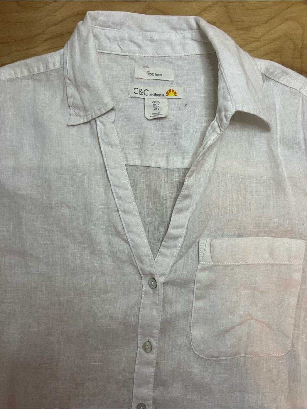C&C California Linen Loose-fit Button-Down Shirt - Picture 6 of 8